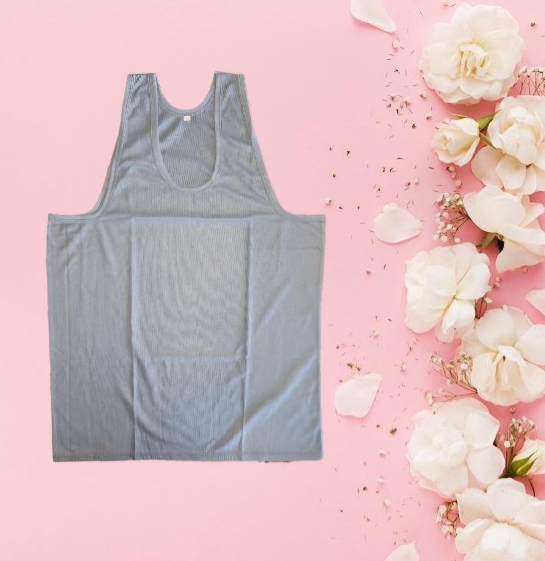 زیرپیراهن رکابی مردانه پلی استر پنبه به رنگ طوسی  و سایز ۴۶ یا L