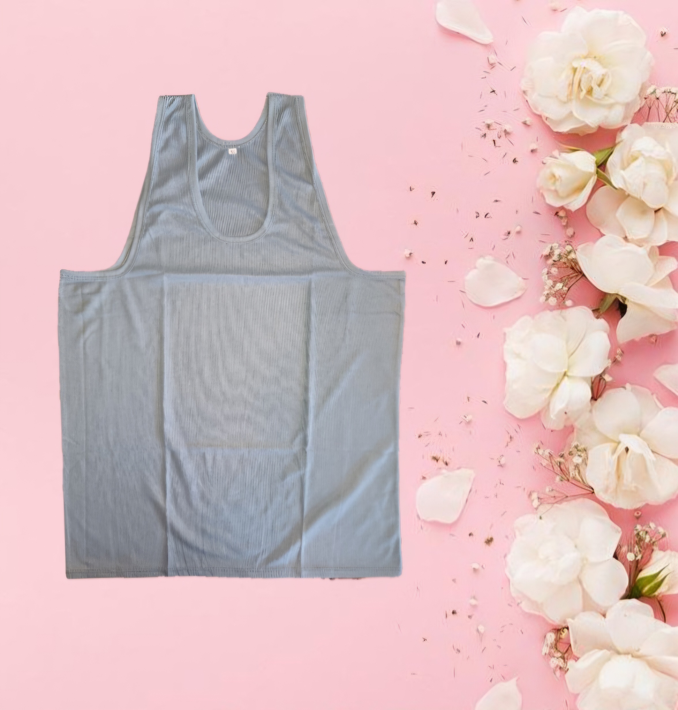 زیرپیراهن رکابی مردانه پلی استر پنبه به رنگ طوسی  و سایز 60 یا XXL